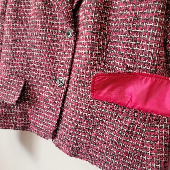 Pink and Black Tweed Harve Benard jacket size 10 - Picture 5 of 6